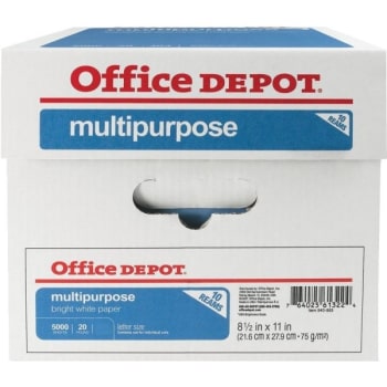Office Depot® Brand Multipurpose Paper, 8-1/2" x 11", Case Of 10 Reams