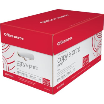 Image for Office Depot® Brand Copy & Print Paper, 8-1/2" x 11", Case Of 10 Reams from HD Supply