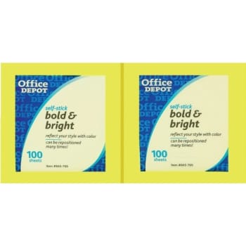 Image for Office Depot® Brand Self-Stick Notes, 3" x 3", Assorted Colors, Package Of 12 from HD Supply