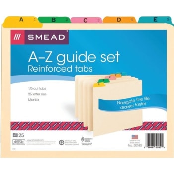 Image for Smead® Manila A-Z File Guides, Color Tabs, Letter Size, Package Of 25 from HD Supply