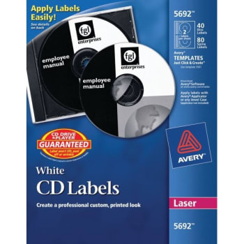Image for Avery® Laser CD/DVD Labels, Pack Of 40 from HD Supply