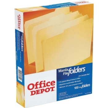 Image for Office Depot Letter File Folder, Box Of 100 from HD Supply