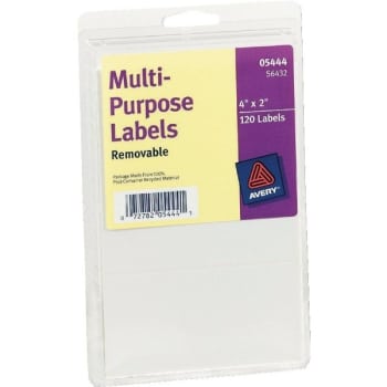 Image for Avery® Removable Inkjet/Laser Labels, 2" x 4", White, Pack Of 100 from HD Supply