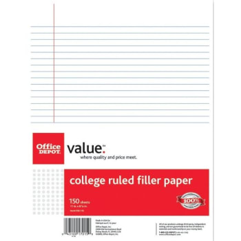 Image for Office Depot® Brand Filler Paper, College Rule, 8-1/2" x 11", Package Of 150 from HD Supply