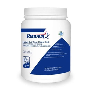 Renown Heavy-Duty Floor Cleaner Pods, Green Seal Certified (25 Per Case)