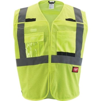 Image for Milwaukee Class 2 Breakaway Safety Vest L-Xlhi-Vis With Polyester Mesh (9-Pockets) from HD Supply