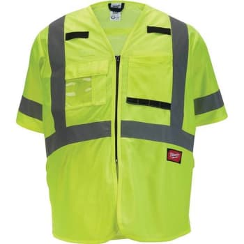 Image for Milwaukee L-Xl Class 3 Hi Visibility Safety Vest With Sleeves (Yellow) (10-Pockets) from HD Supply