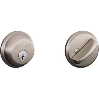 Image for Schlage Heavy-Duty Single Cylinder Deadbolt (Satin Nickel) from HD Supply