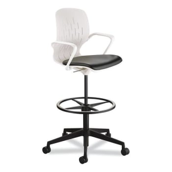 Image for Safco Shell™ Extended-Height Chair, 22" To 32" High, Black Seat, White Back from HD Supply