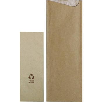 Hoffmaster Cutlery Pouch Kraft And 2-Ply Recycled Napkin 600 Per Case Of 600