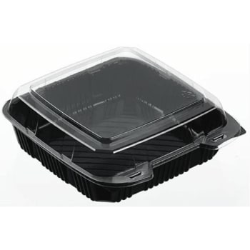 Image for Polar Pak 9x9 Black Clamshell Container With Clear Lid Case Of 200 from HD Supply