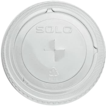 Image for Solo Clear Lid Pet 662 Flat Straw Slot (1000-Case) from HD Supply