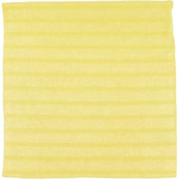 Image for Renown 16 In. X 16 In. Yellow Scrubbing Microfiber Cleaning Cloth (12-Pack) from HD Supply