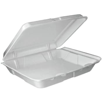 Image for Dart  Large White Hinged Containers W/ Lid 1-Compartment (200-Case) from HD Supply