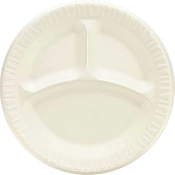 Image for Dart 9 In. White Compartmented Laminated Quiet Classic Plate (500-Case) from HD Supply