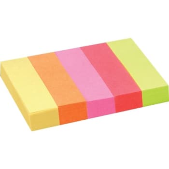 Image for Post-It® Flags, Electric Glow Collection, 1/2" x 2", Package Of 5 Pads from HD Supply