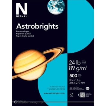 Wausau® Astrobrights® Color Paper 8-1/2" x 11", Lunar Blue, Package Of 500