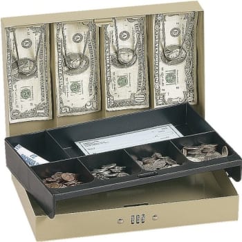 Image for Office Depot® Cash Box, 3-1/8"h X 11-3/8"w X 7-5/8"d, Sand from HD Supply