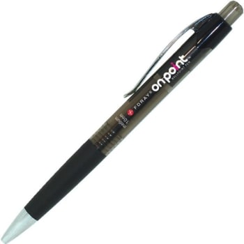 Foray® Soft-Grip Retractable Ballpoint Pens, 1.0 mm, Black, Package Of 12