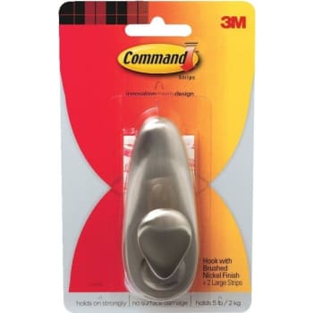 Image for 3m Command™ Damage-Free Hook, Forever Classic, Large, Brushed Nickel from HD Supply