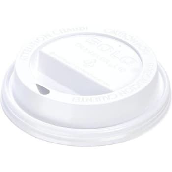 Image for Solo White Traveler Cappuccino Style Dome Lid W/ Sip Hole (1000-Case) from HD Supply