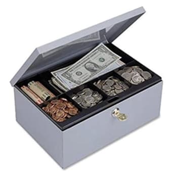 Image for Mmf™ Industries Steelmaster Cash Box With Security Lock, 7 Compartments, Gray from HD Supply