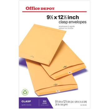 Image for Office Depot® Brand Clasp Envelopes, 9-1/2" x 12-1/2", Box Of 100 from HD Supply