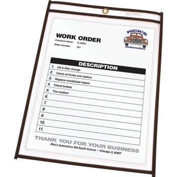 Image for C-Line Stitched Vinyl Shop Ticket Holders, 9" x 12", Clear, Box Of 25 from HD Supply