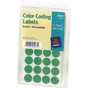 Image for Avery® Removable Round Color-Coding Labels, Green, Pack Of 1,008 from HD Supply