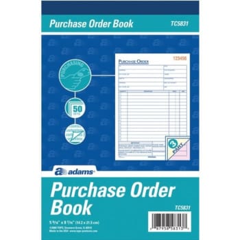 Image for Adams® Carbonless Purchase Order Book, 5-9/16" x 8-7/16", Three-Part, 50 Set Pad from HD Supply