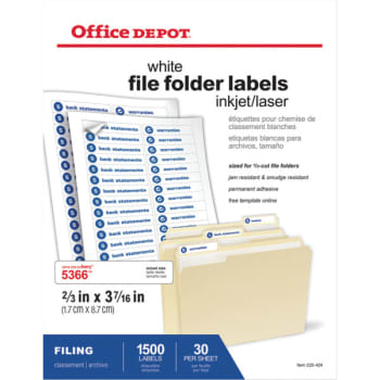 Office depot labels product number