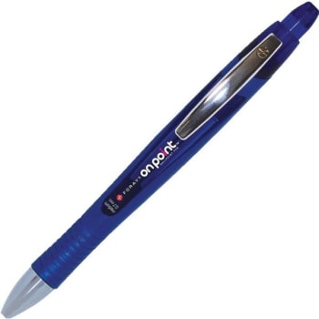 Foray® Retractable Rubber Grip Ballpoint Pen, 1.0 mm, Blue, Package Of 12