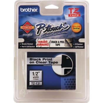 Image for Brother® Tze-131 Black-On-Clear Tape, 1/2" X 26'3" from HD Supply