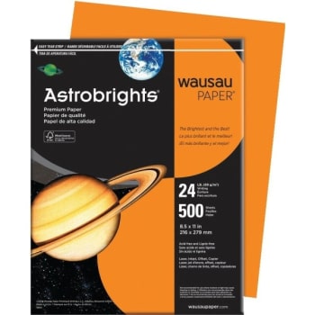 Wausau® Astrobrights® Bright Color Paper 8-1/2x11" Cosmic Orange, Package Of 500