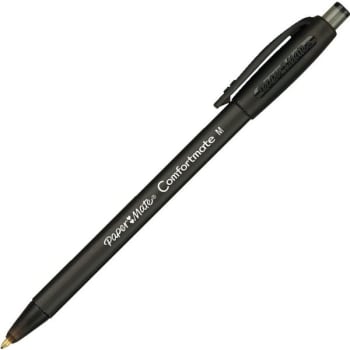 Paper Mate® Comfortmate Ultra Retractable Ballpoint Pens, Black, Pack Of 12