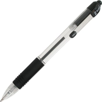 Zebra® Z-Grip® Retractable Ballpoint Pen, 1.0 mm, Black, Pack Of 12