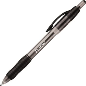 Paper Mate® Profile Retractable Ballpoint Pens, 1.4 mm, Black, Pack Of 12