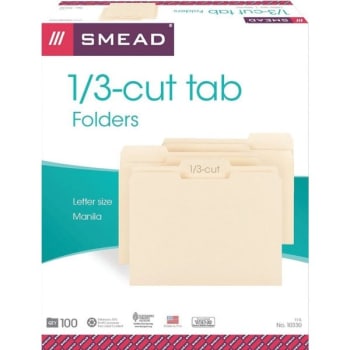 Image for Smead® Manila File Folders, Letter Size, Box Of 100 from HD Supply