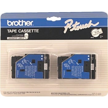 Image for Brother® Tc-20 Black-On-White Tapes, 1/2" X 25', Pack Of 2 from HD Supply