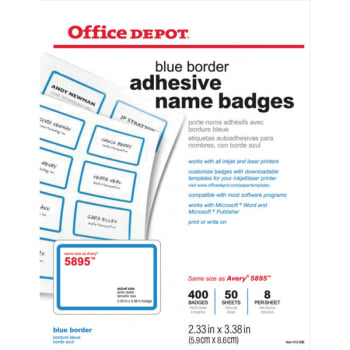 Office Depot Brand Name Badge Labels, Pack of 400 | HD Supply