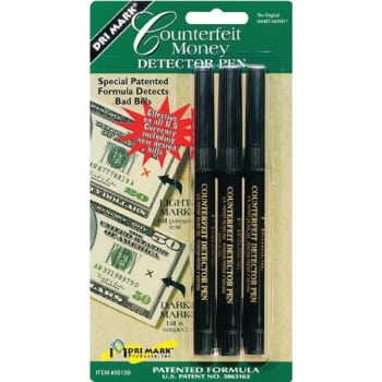 Image for Dri-Mark® Counterfeit Detector Pens, Black, Package Of 3 from HD Supply