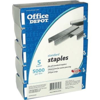 Office Depot® Standard Staples, Package Of 5 Boxes