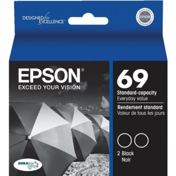 Image for Epson® 69 / T069120-D2 DuraBrite Ink Cartridges, Black, Package Of 2 from HD Supply