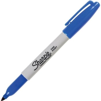 Image for Sharpie® Permanent Fine-Point Markers, Blue, Package Of 12 from HD Supply