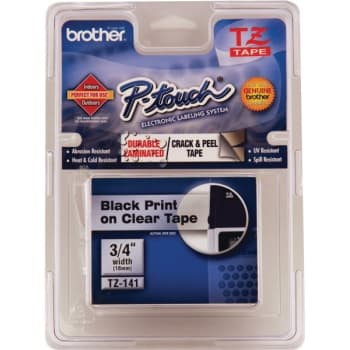 Image for Brother® Tze-141 Black-On-Clear Tape, 3/4" X 26'3" from HD Supply
