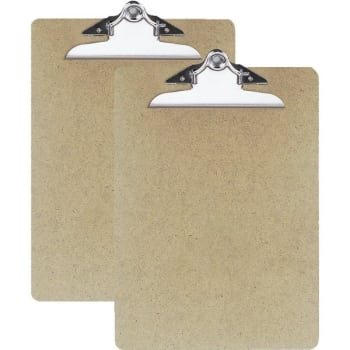 Image for Oic® Officemate Hardboard Clipboard, Letter Size, 9" X 12-1/2", Brown, Pack Of 2 from HD Supply