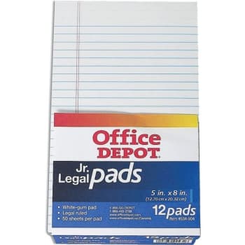 Office Depot® Jr. Glue-Top Writing Pads (12-Pack)