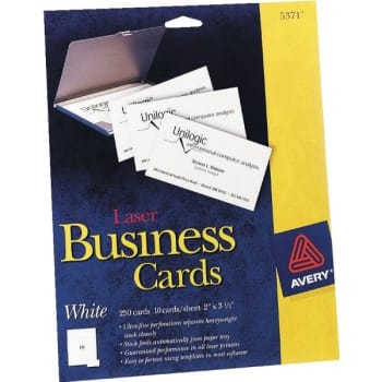 Image for Avery® Laser Microperforated Business Cards, 2" x 3-1/2", Pack Of 250 from HD Supply