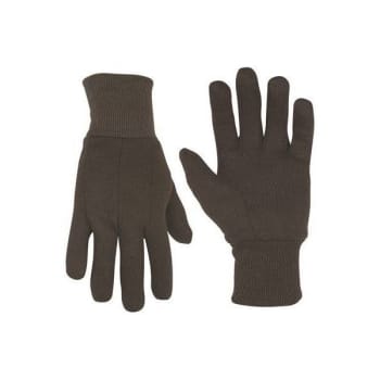 Image for Custom Leathercraft Large Brown Jersey Glove (6-Pack) from HD Supply