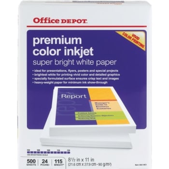 Image for Office Depot® Brand Premium Color Inkjet Paper, Package Of 500 from HD Supply